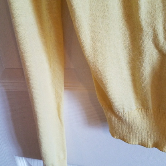 H&M yellow cardigan open button up sweater sz 6 - Picture 5 of 8